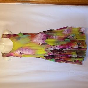 Signature Colorful Ruffle Dress, Large